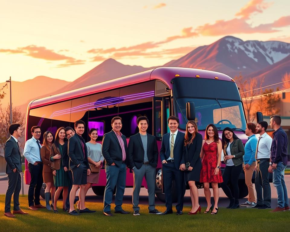 Party Bus Rental Longmont Colorado for Company Anniversary Parties