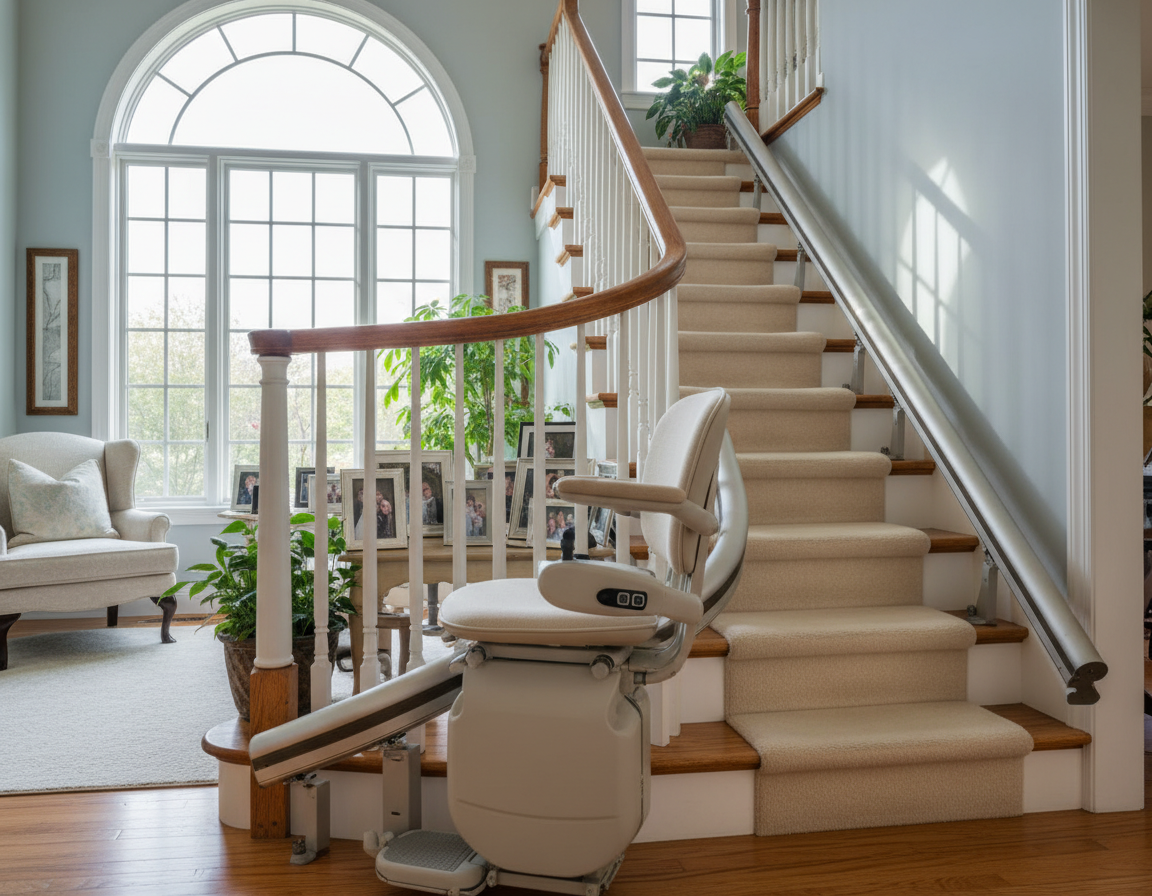 Space-Saving Designs in Straight Stairlifts Long Island for Small Stairs