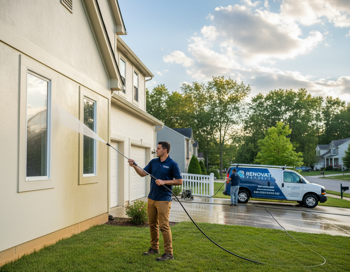 Pressure Washing Brick Homes in Hilliard